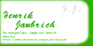 henrik jambrich business card